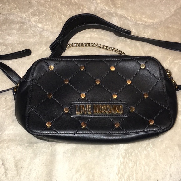 Love Moschino Handbags - Love Moschino Studded Double Zip Crossbody Bag